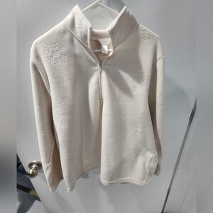 CJ Banks Cream Cowl Neck Sweater